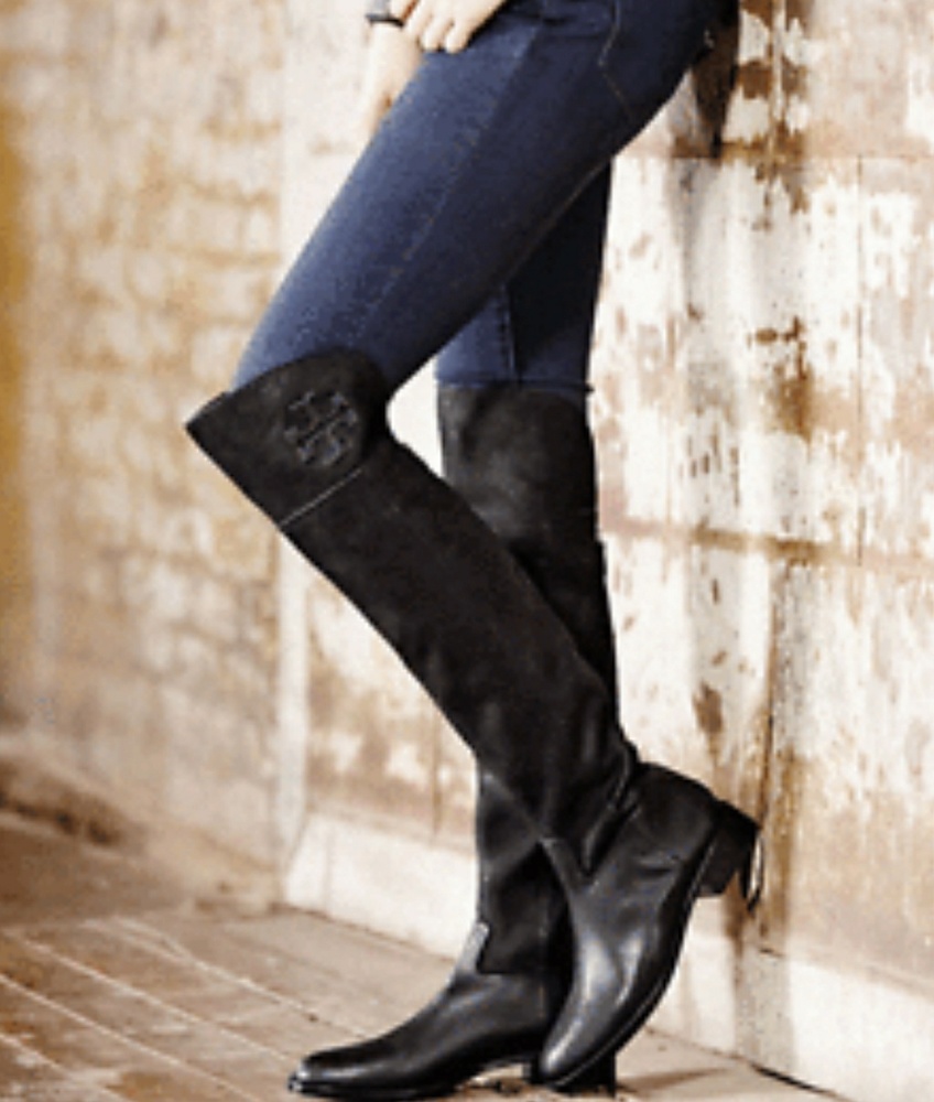 Tory Burch Leather Over the Knee Simone Boots